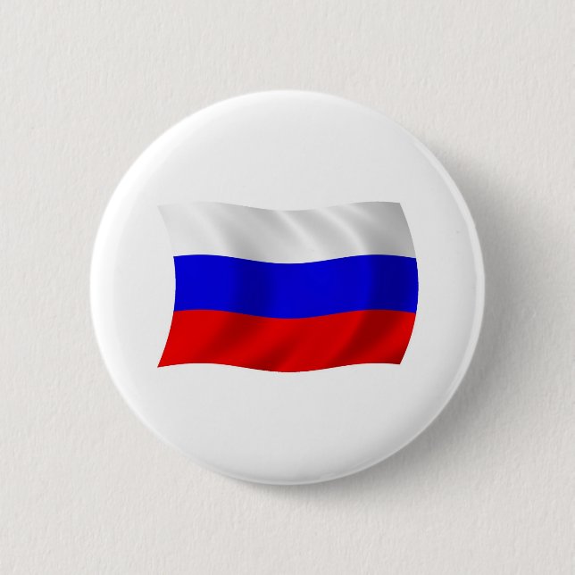 Bóton Redondo 5.08cm Botão da Bandeira da Rússia (Frente)