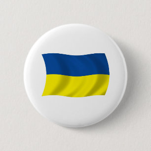 Bóton Redondo 5.08cm Botão da Bandeira da Ucrânia