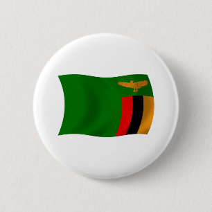 Bóton Redondo 5.08cm Botão da Bandeira da Zâmbia