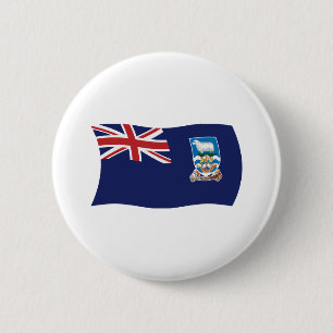 Bóton Redondo 5.08cm Botão da Bandeira das Ilhas Falkland