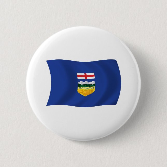 Bóton Redondo 5.08cm Botão da Bandeira de Alberta (Frente)