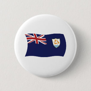 Bóton Redondo 5.08cm Botão da Bandeira de Anguilla
