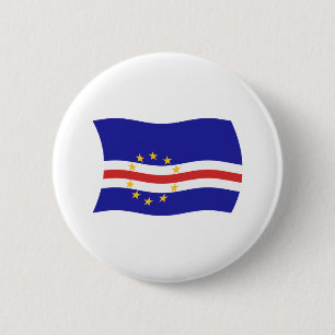 Bóton Redondo 5.08cm Botão da Bandeira de Cabo Verde