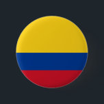 Bóton Redondo 5.08cm Botão da bandeira de Colômbia<br><div class="desc">Botão com a bandeira nacional colombiana conhecida como Nacional Tricolor. Bandera de Colômbia do la do engodo de Prendedor.</div>