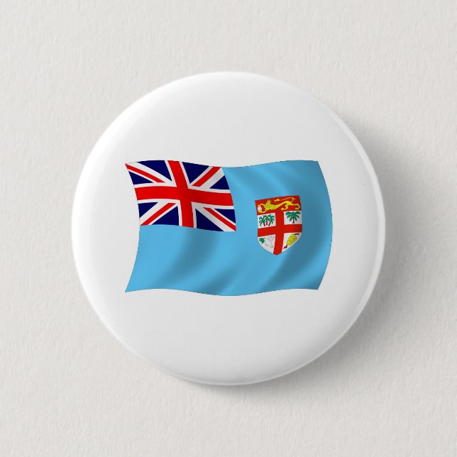 Bóton Redondo 5.08cm Botão da Bandeira de Fiji (Frente)