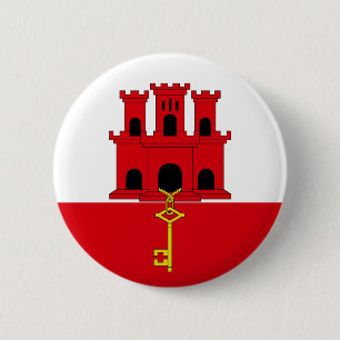 Bóton Redondo 5.08cm Botão da bandeira de Gibraltar