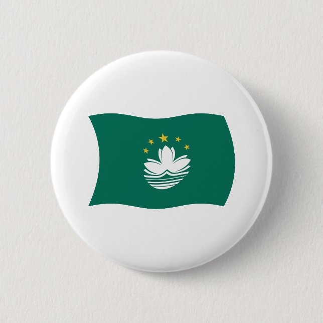 Bóton Redondo 5.08cm Botão da Bandeira de Macau (Frente)