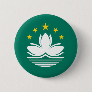 Bóton Redondo 5.08cm Botão da bandeira de Macau