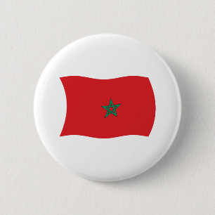 Bóton Redondo 5.08cm Botão da Bandeira de Marrocos