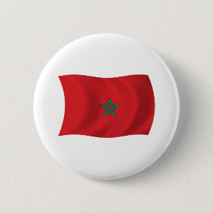 Bóton Redondo 5.08cm Botão da Bandeira de Marrocos
