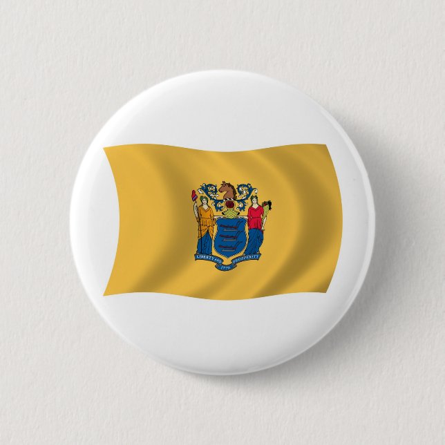 Bóton Redondo 5.08cm Botão da Bandeira de Nova Jersey (Frente)