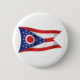 Bóton Redondo 5.08cm Botão da Bandeira de Ohio
