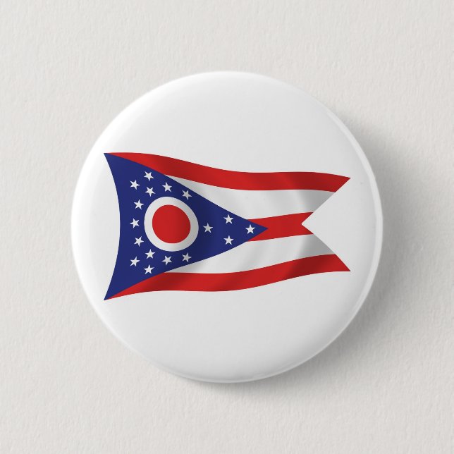 Bóton Redondo 5.08cm Botão da Bandeira de Ohio (Frente)