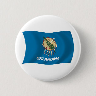 Bóton Redondo 5.08cm Botão da Bandeira de Oklahoma