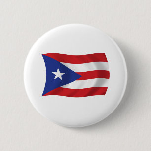 Bóton Redondo 5.08cm Botão da Bandeira de Porto Rico