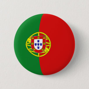 Bóton Redondo 5.08cm Botão da bandeira de Portugal Fisheye