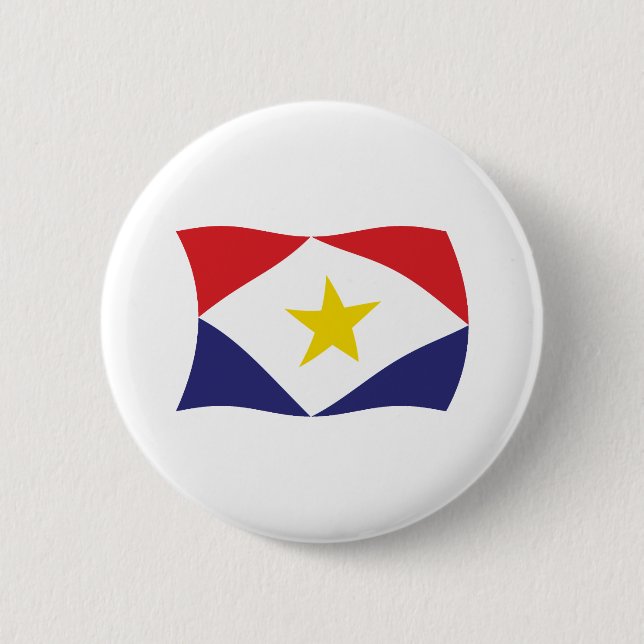 Bóton Redondo 5.08cm Botão da Bandeira de Saba (Frente)