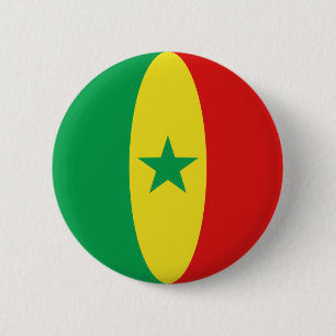 Bóton Redondo 5.08cm Botão da bandeira de Senegal Fisheye