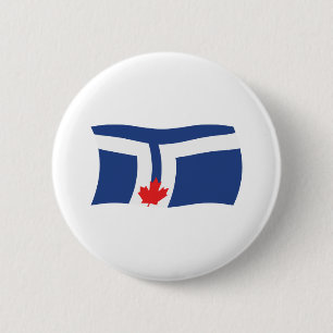 Bóton Redondo 5.08cm Botão da Bandeira de Toronto