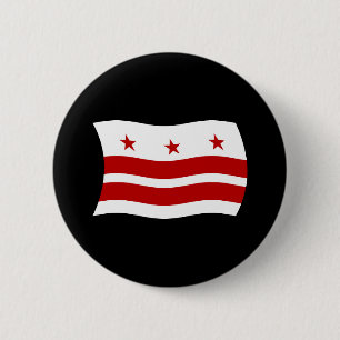 Bóton Redondo 5.08cm Botão da Bandeira de Washington D.C.