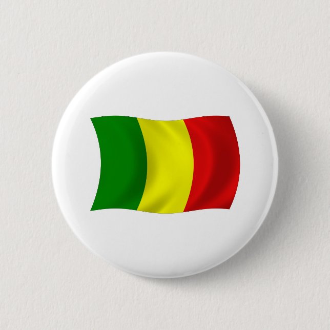 Bóton Redondo 5.08cm Botão da Bandeira do Mali (Frente)