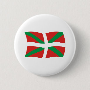 Bóton Redondo 5.08cm Botão da Bandeira do Povo Basco