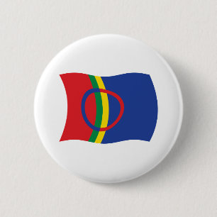 Bóton Redondo 5.08cm Botão da Bandeira do Povo Sami