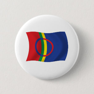 Bóton Redondo 5.08cm Botão da Bandeira do Povo Sami