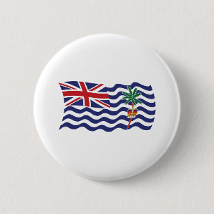 Bóton Redondo 5.08cm Botão da Bandeira do Território Britânico do Ocean