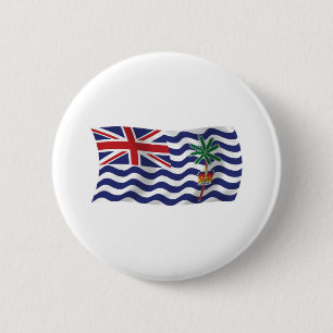 Bóton Redondo 5.08cm Botão da Bandeira do Território Britânico do Ocean