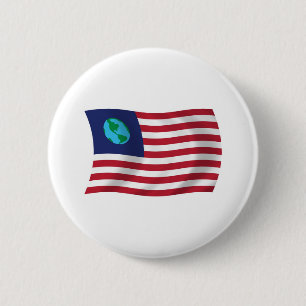 Bóton Redondo 5.08cm Botão da Bandeira dos Estados Unidos da Terra