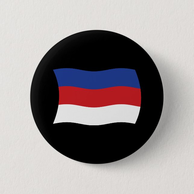 Bóton Redondo 5.08cm Botão da Bandeira dos Sorábios (Frente)