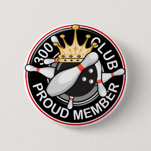 Bóton Redondo 5.08cm Botão da boliche de 300 clubes