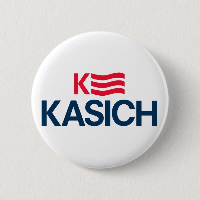 Bóton Redondo 5.08cm Botão da campanha de John Kasich 2016 - 2,25" (Frente)