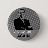 Botão da campanha de Obama 2012 - sim nós podemos,