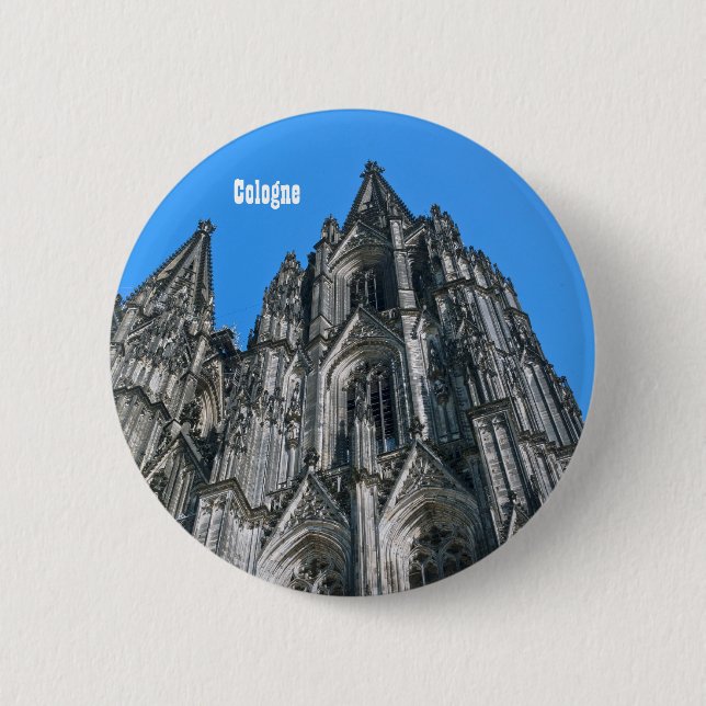 Bóton Redondo 5.08cm Botão da Catedral de Colônia (Frente)
