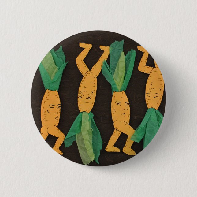 Bóton Redondo 5.08cm Botão da Cenoura-Kun (Frente)