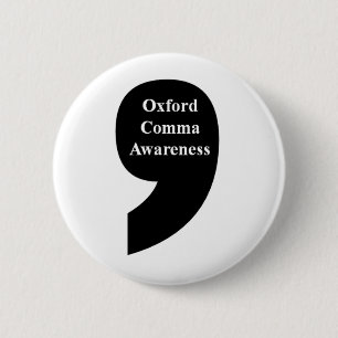 Bóton Redondo 5.08cm Botão da consciência da vírgula de Oxford