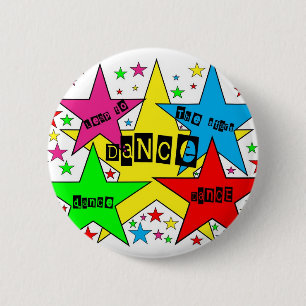 Bóton Redondo 5.08cm Botão da dança (pulo às estrelas)