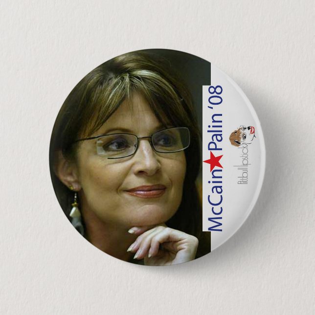 Bóton Redondo 5.08cm Botão da eleição de McCain Palin (Frente)