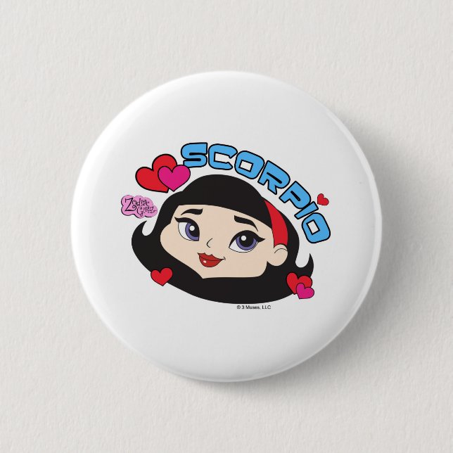 Bóton Redondo 5.08cm Botão da Escorpião (Frente)