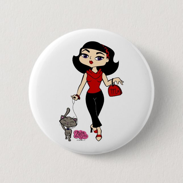 Bóton Redondo 5.08cm Botão da Escorpião (Frente)