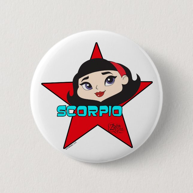 Bóton Redondo 5.08cm Botão da Escorpião (Frente)