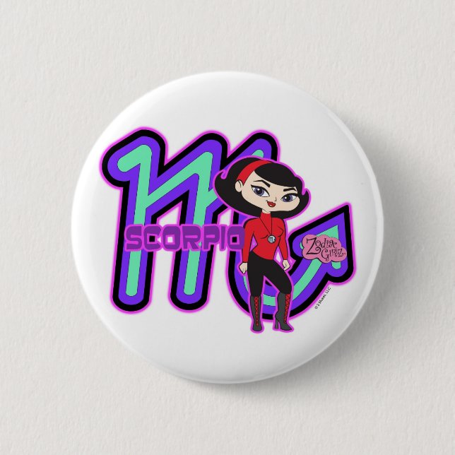 Bóton Redondo 5.08cm Botão da Escorpião (Frente)