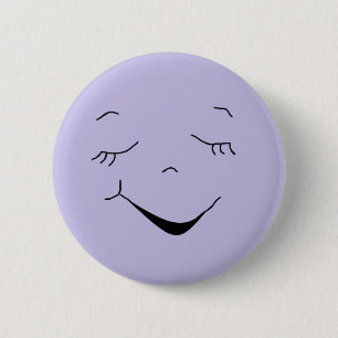 Bóton Redondo 5.08cm Botão da face do Bobo roxo e giro