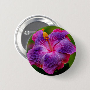 Bóton Redondo 5.08cm Botão da flor do hibiscus