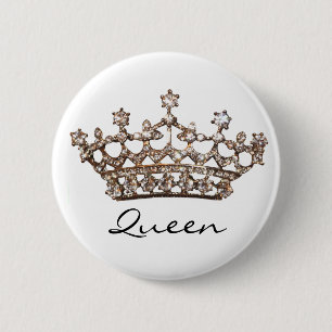 Bóton Redondo 5.08cm Botão da gema da tiara da rainha