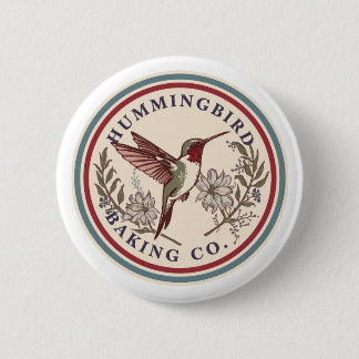 Bóton Redondo 5.08cm Botão da Hummingbird Baking Co.