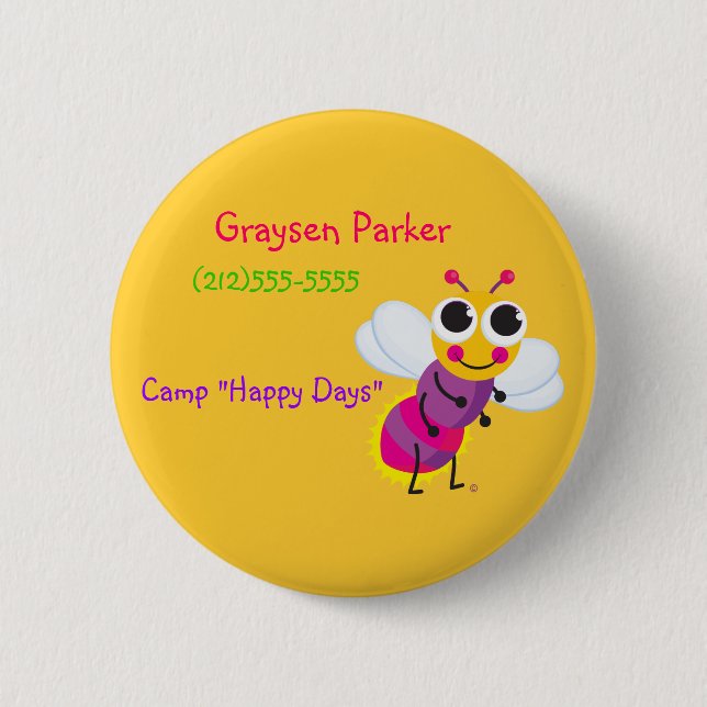 Bóton Redondo 5.08cm Botão da identificação do vaga-lume (Frente)