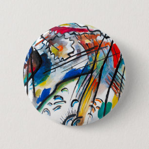Bóton Redondo 5.08cm Botão da improvisação 28 de Kandinsky